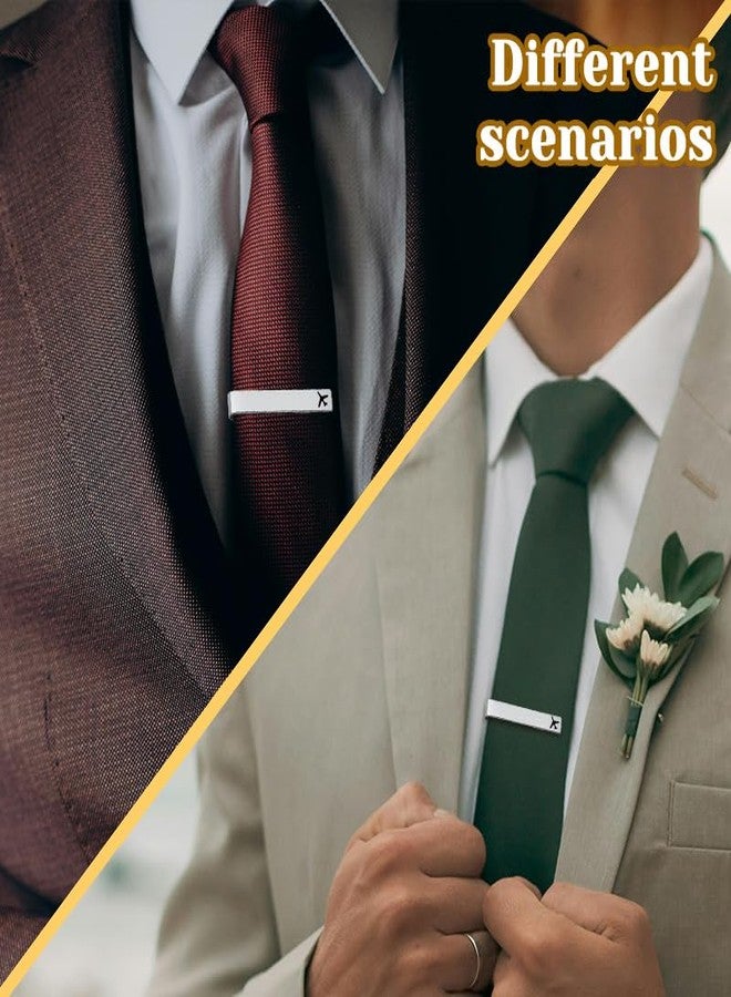 Sudaporn Airplane Tie Clips Bar for Pilot Husband Christmas Birthday Accessory Gifts Aviation Captain Tie Clip Tack Pilot Flight Attendant Necktie Clip Men Necktie Accessory Wedding Business Holiday - Image 5